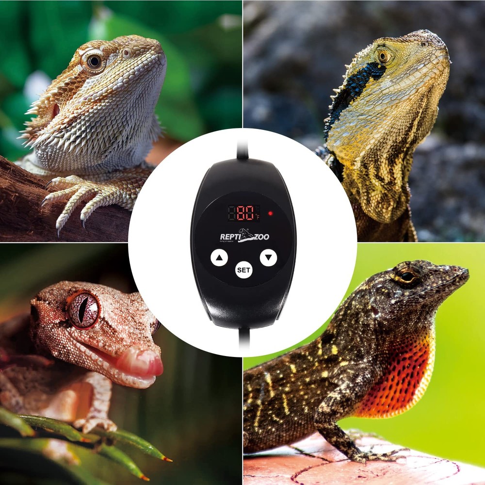 REPTIZOO Dimming Thermostat, PID Temperature Controller with Memory Function,...