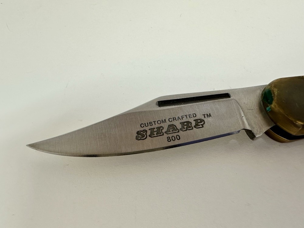 @ Sharp Model 800 Lockback Pocket Knife w/Matching Sheath