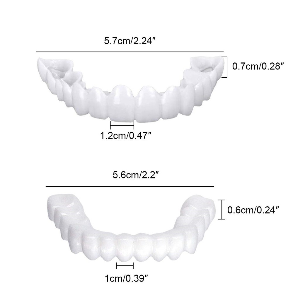 Instant Smile Veneers Set - Snap On Teeth Covers Upper Lower daw