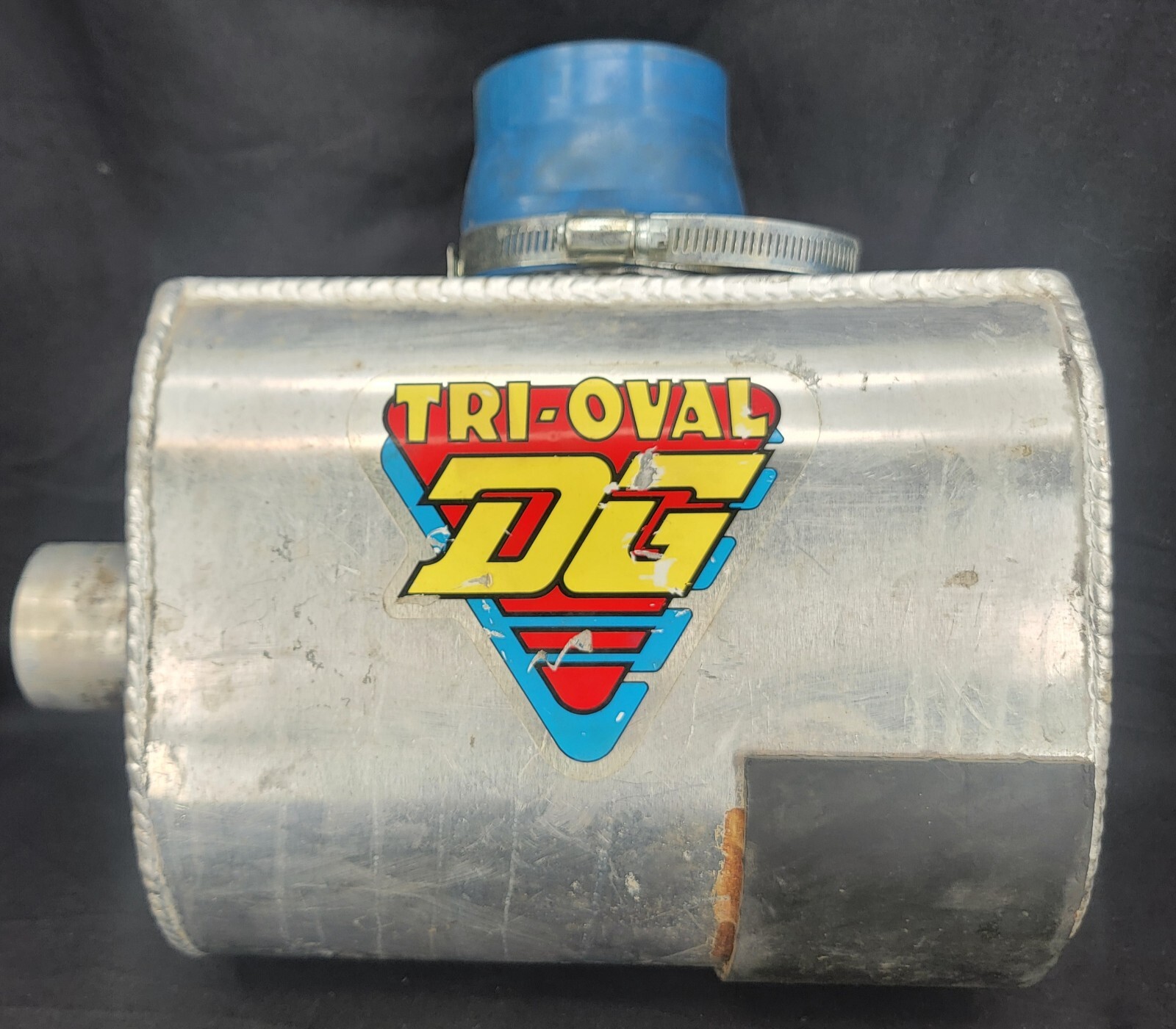 DG Tri-Oval Yamaha Kawasaki Jet Ski Silver Metal Aluminum Exhaust Water Box