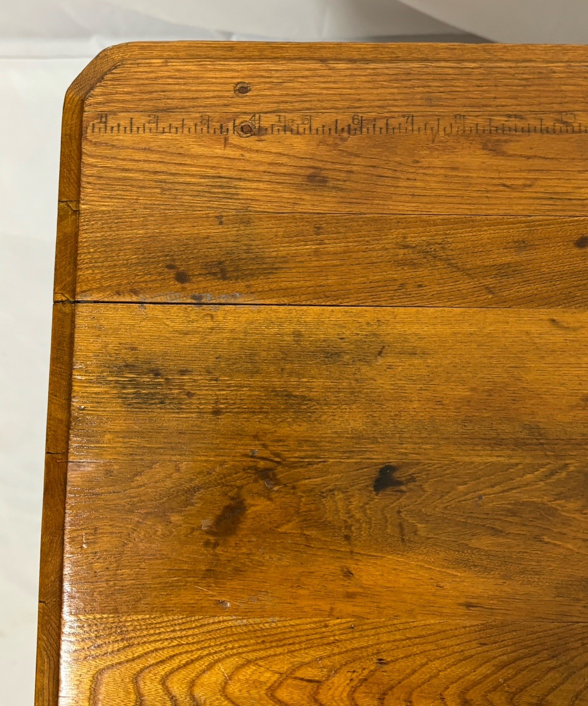 Antique Vintage Folding Wood Sewing Work Table w/ Ruler 35.75"x18" Child’s