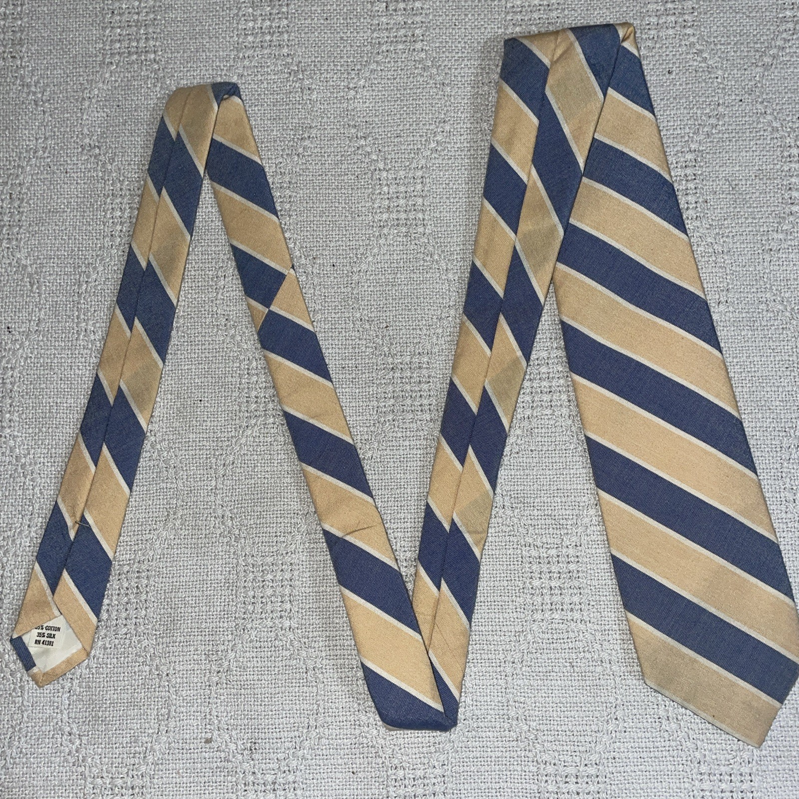 Polo Ralph Lauren Dress Tie Boys Size 52” 3” Gray Yellow Repp Business Church