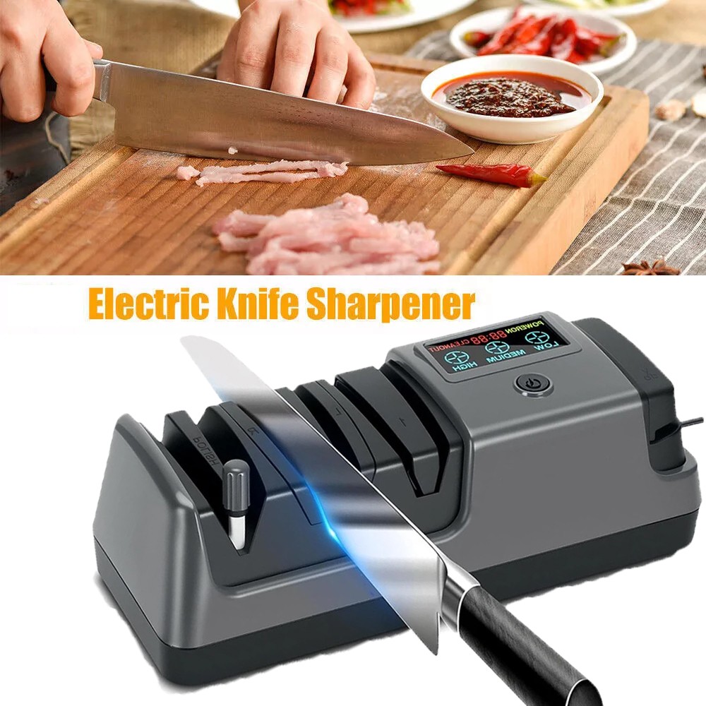 5 in 1 Electric Knife Sharpener-3 Rotational Speed Adjustable Knife Sharpener US