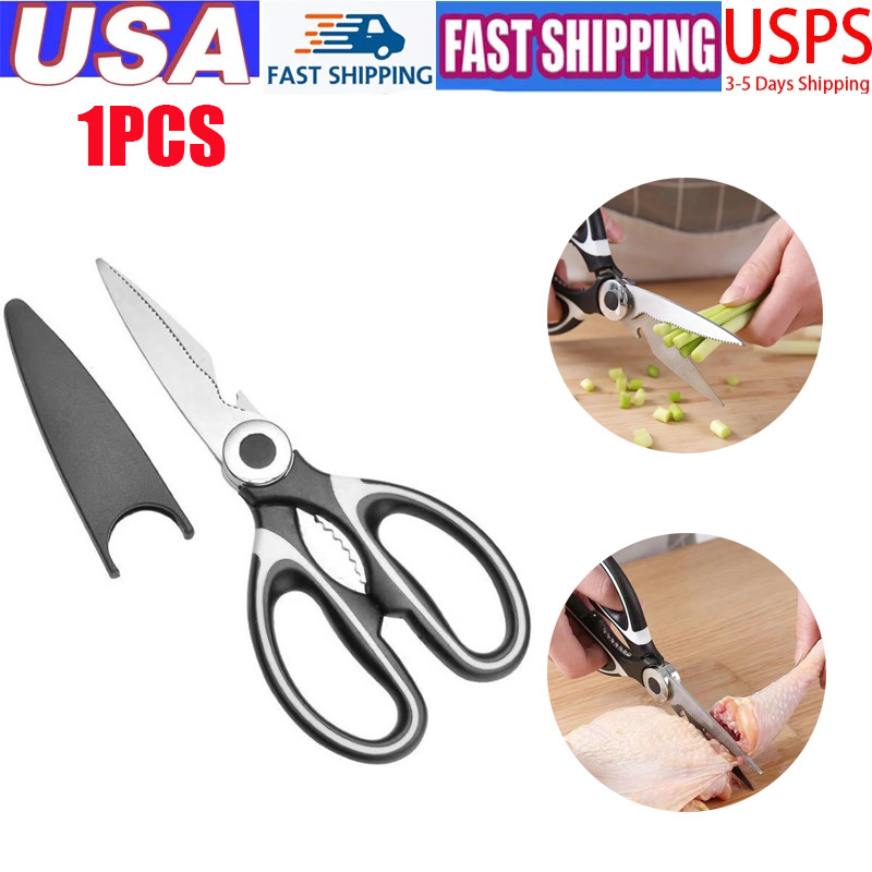Stainless Steel Multi-Use Scissors, Cuts Chicken Bones/Fish, Kitchen Essential