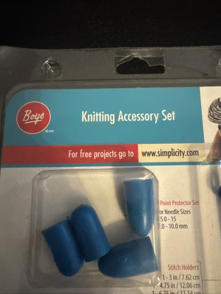 Knitting Accessory SET Stitch Holders Stitch Counter Needle Point Protector
