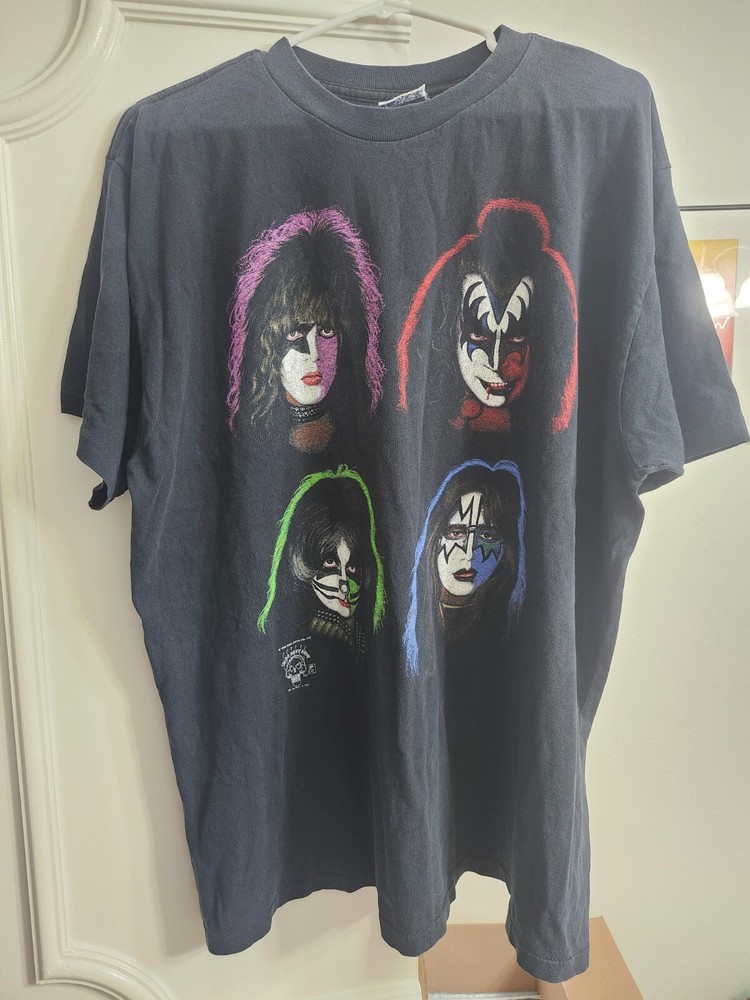 KISS Solo Album 1996 Army Depot XL 100% Cotton Concert Shirt White Logo Back VG