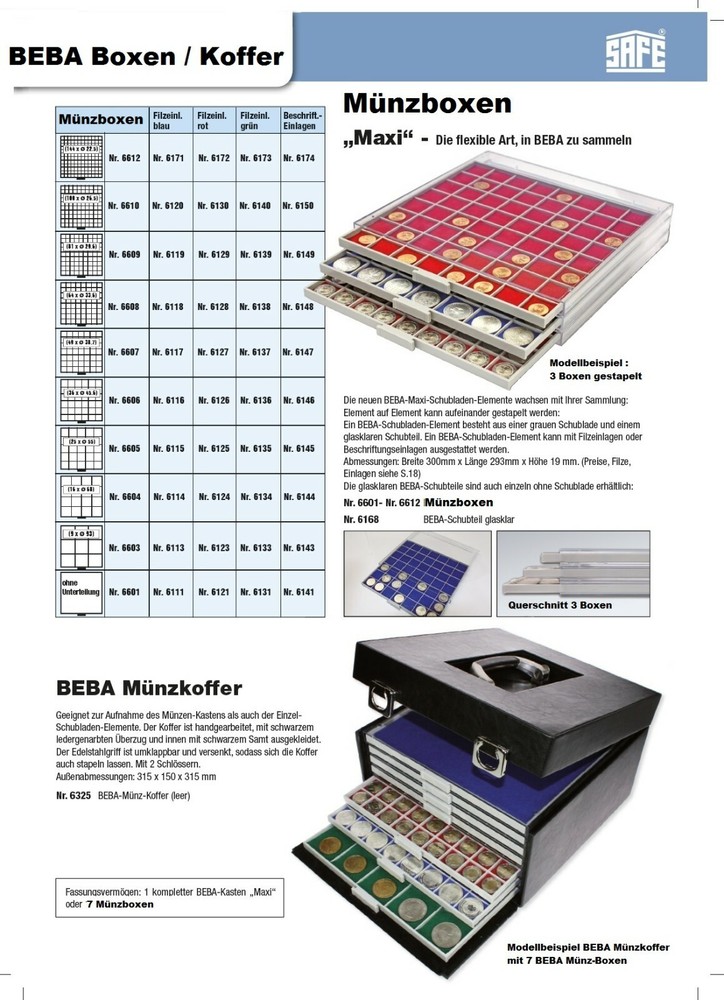 Safe 6100 Beba Coin Box Collection Box Maxi Case Empty