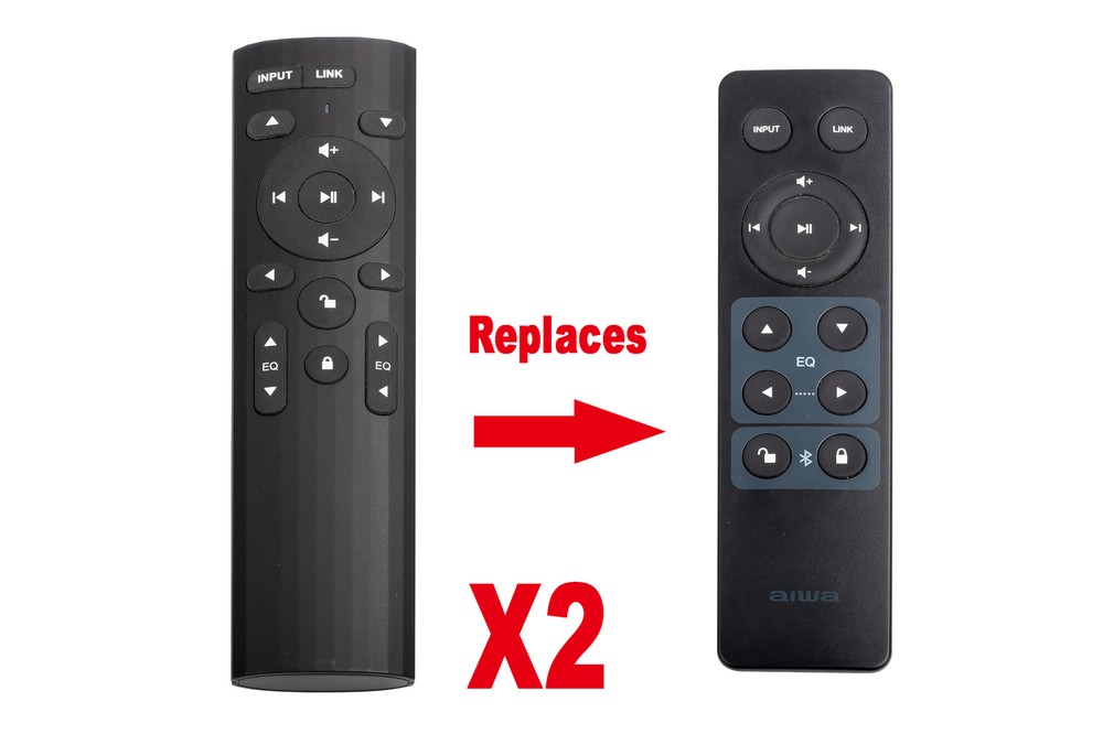 2pk Replacement Remote for Aiwa Exos-9 Portable Bluetooth Speaker