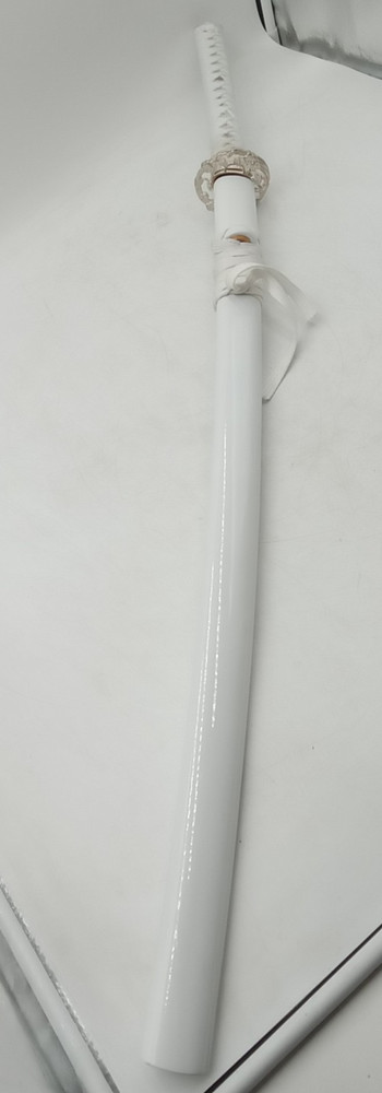 White Samurai Japanese Sword Hand Forged Light Rust