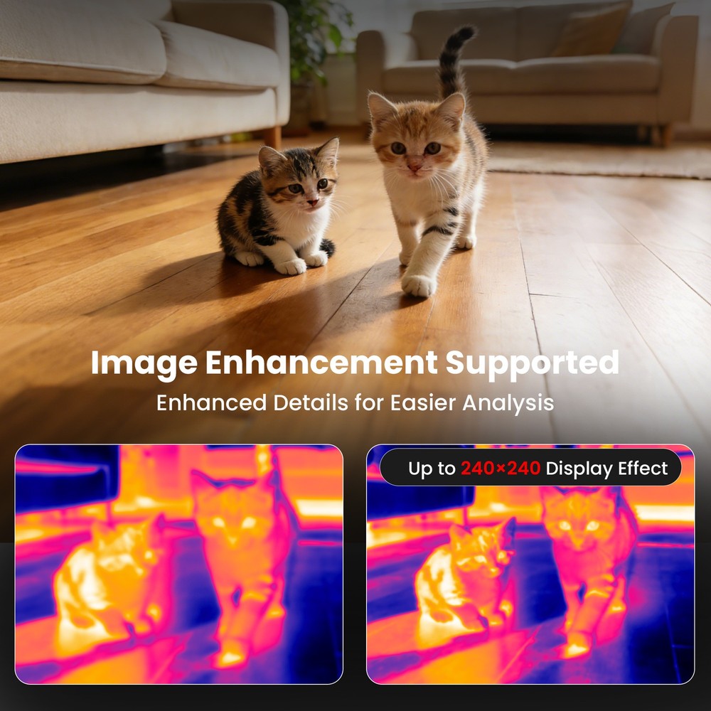 Mini Infrared Thermal Imaging Camera 240*240 TISR Resolution for Android
