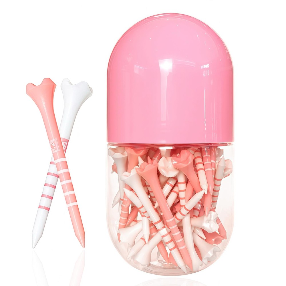 Durable Plastic Golf Tees 60Pack  23/4" & 31/4" Sizes, Assorted Colors