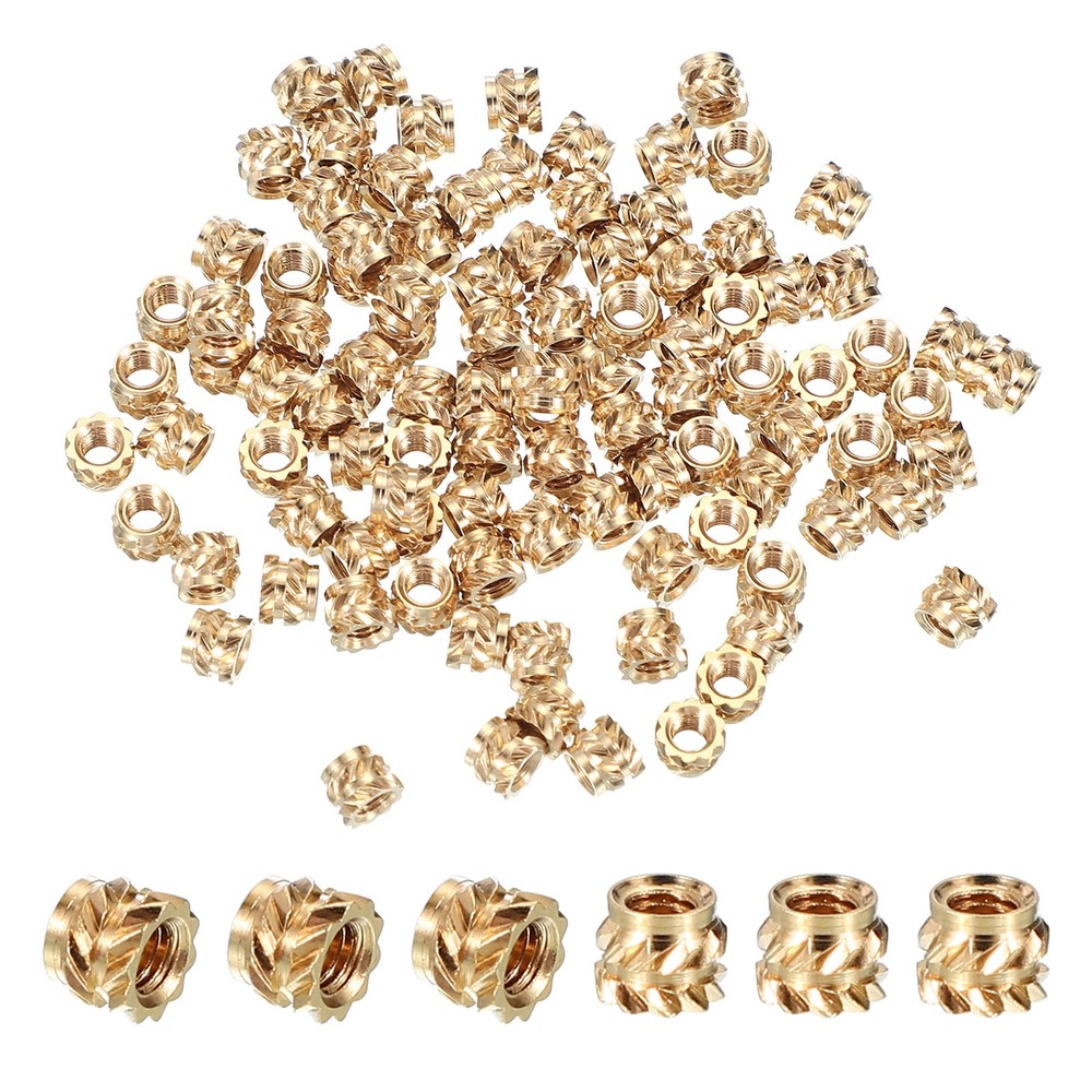 50 Pcs Brass Threaded Insert M3x4x5 mm for Plastic Components