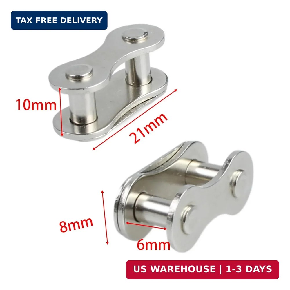 6 Pairs Single Speed Removable Quick Split Chain Link, Reusable Bicycle Missing