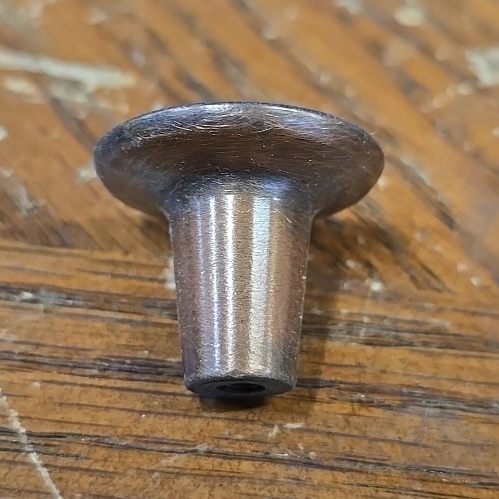 3 Vintage Amerock Satin Copper 1" Round Cabinet Knobs Drawer Pulls NOS MCM