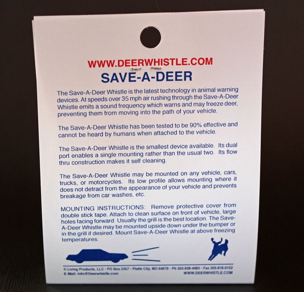 Deer Whistle Save-A-Deer