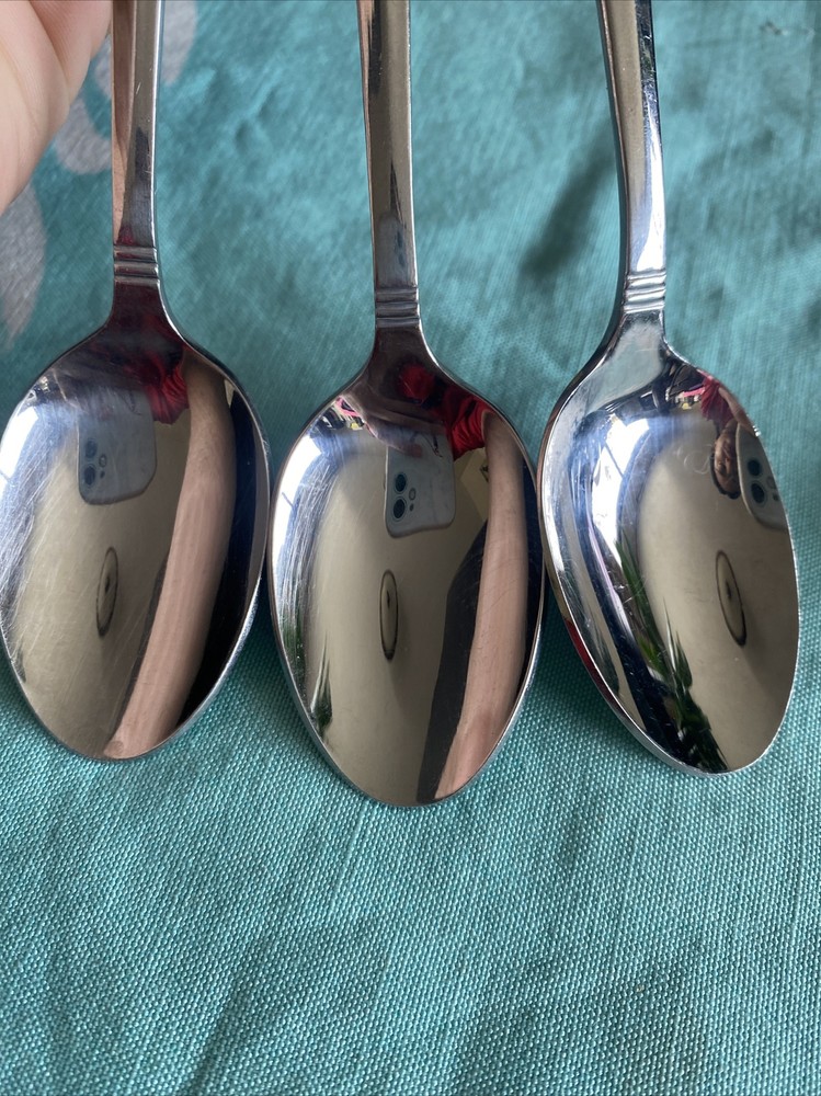 5 Pcs Rogers Co Country Shell Teaspoon Stainless Flatware
