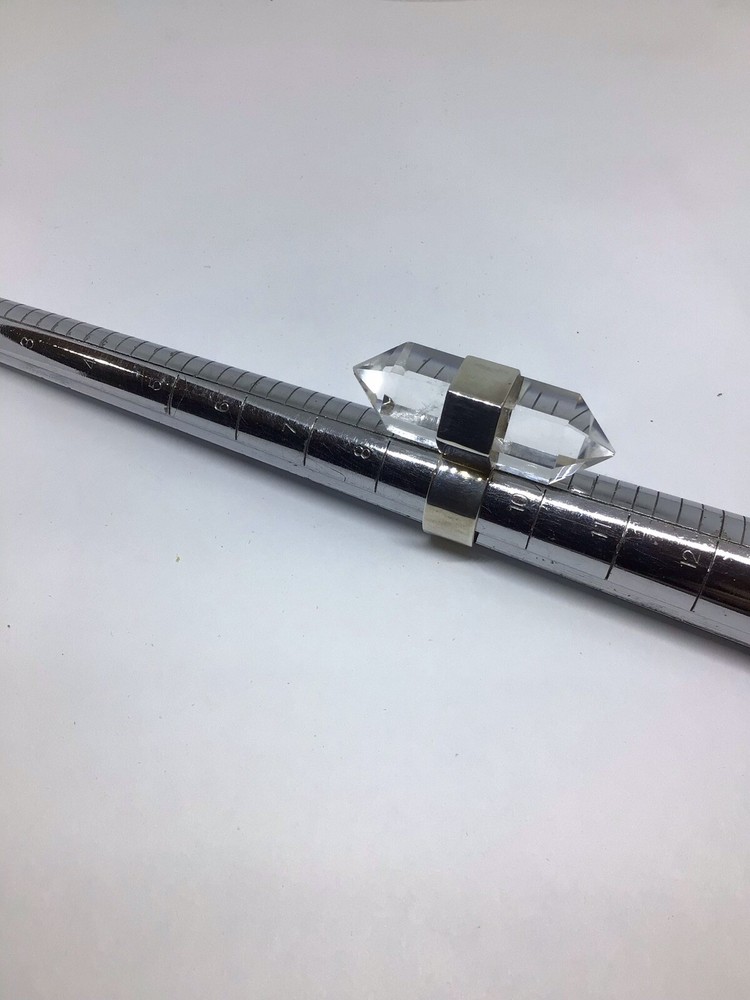 Natural Clear Quartz Crystal - Sterling Ring