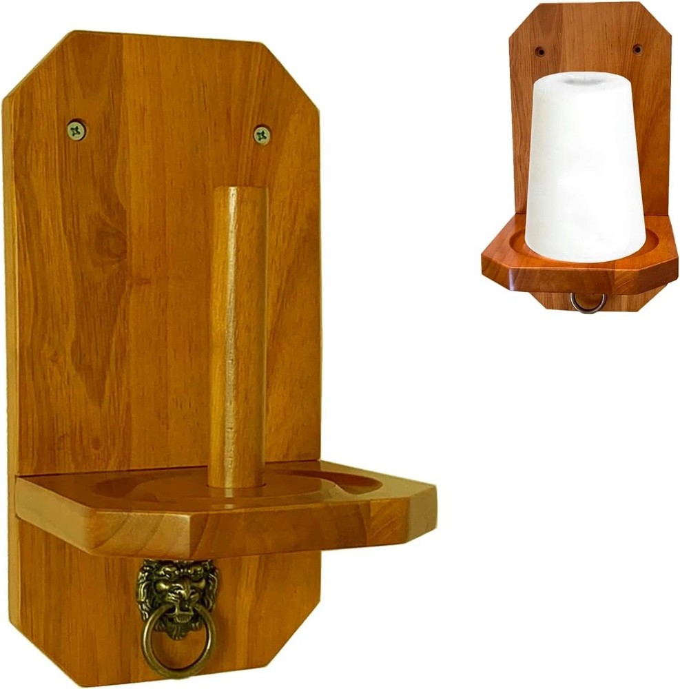 Wall Mounted Hand Chalk Holder Holder, Pool Table Accessory, Solid Wooden Cone