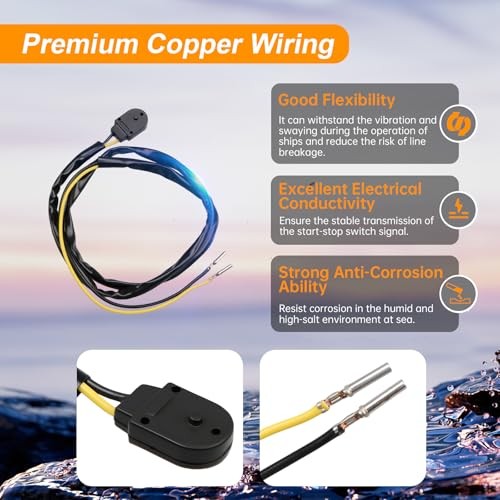 Start Stop Button Switch, Start/Stop Switch Harness Compatible with Seadoo GTX