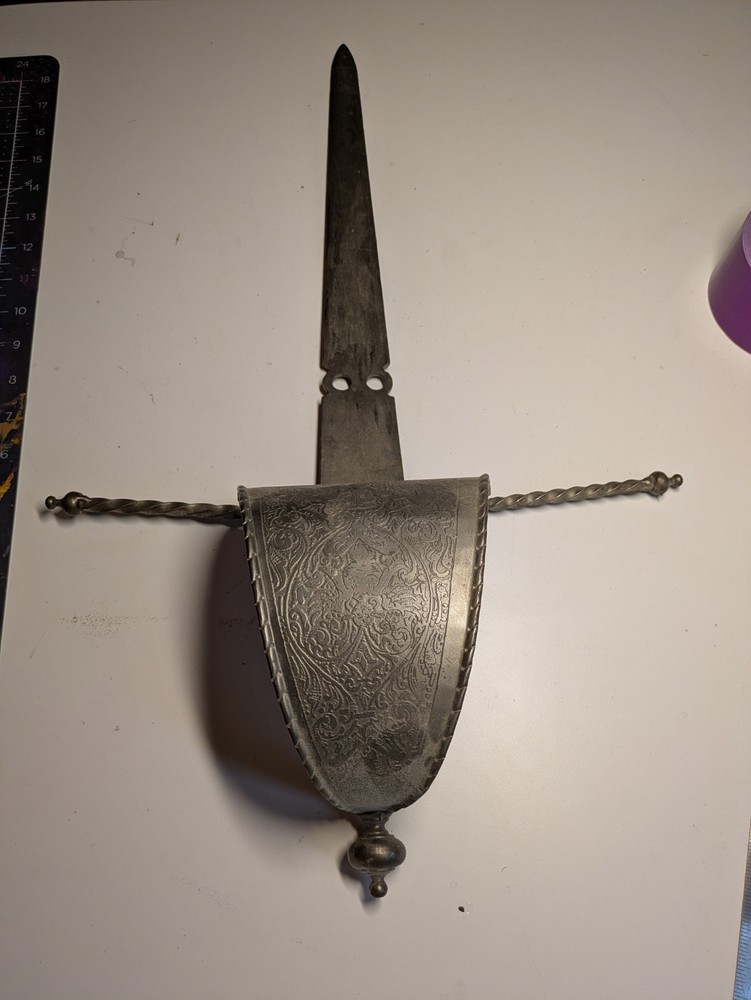 Rare Ornate Main Gauche Left Hand Dagger