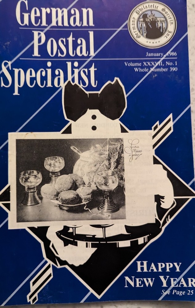 German Postal Specialist Jan '86 Watermark Detection Fluids Heinrich von Stephan