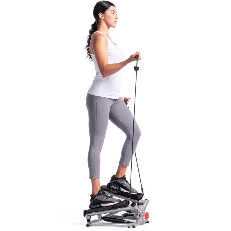 Compact Mini Stair Stepper Climber Machine W/ Resistance Bands Adjustable Height