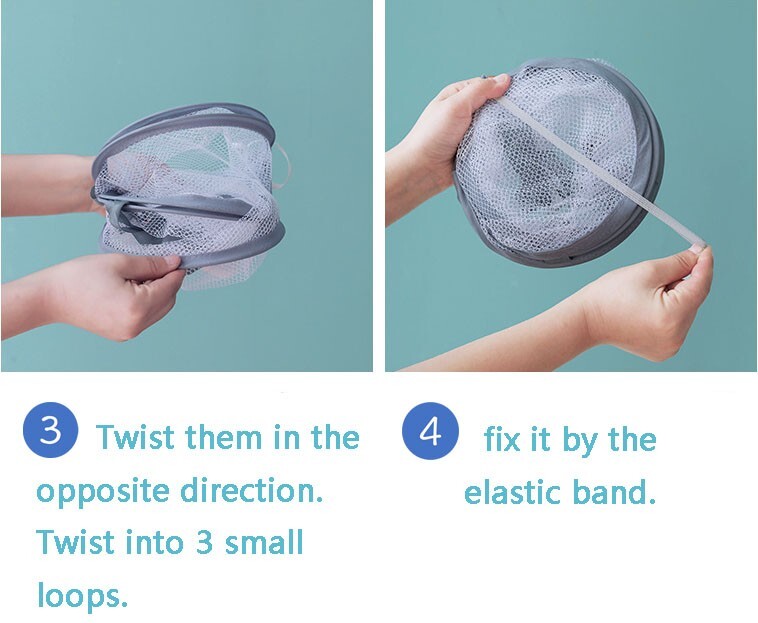 3-Tier Folded Mesh Clothes Hanging Dryer Sweater Drying Rack L Size 30 in