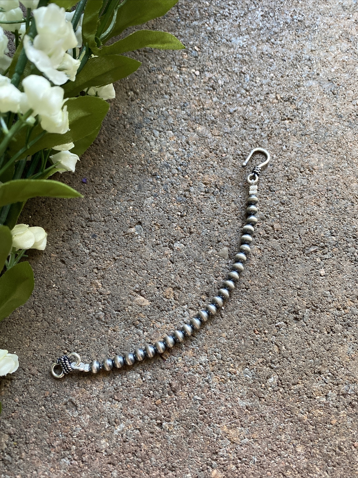 Necklace Extender Sterling Silver Pearls Bead 4mm 4 Inch