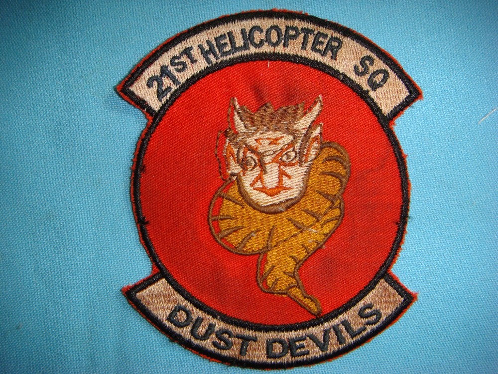 VIETNAM WAR PATCH, US 21st HELICOPTER SQUADRON  " DUST DEVILS "