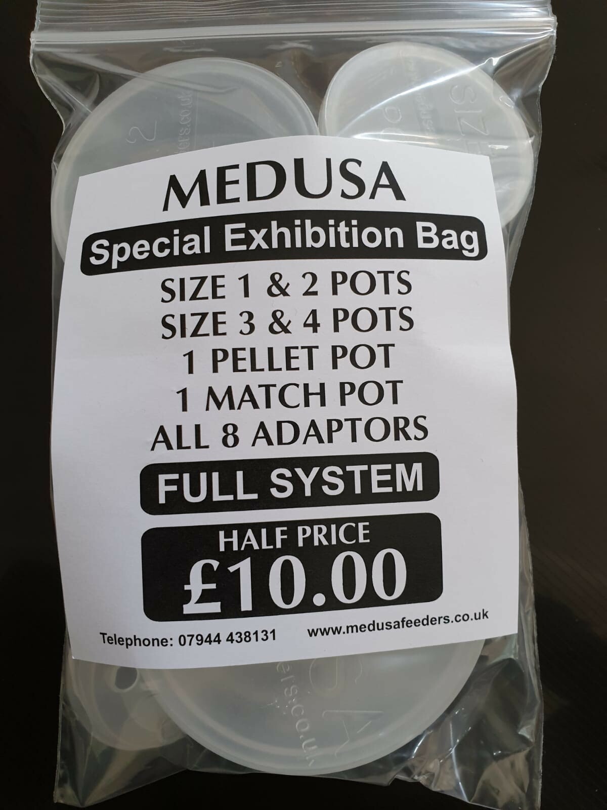 Medusa Pole Pots 6 Different Size Cups + 8 Different Size Adaptors Full System