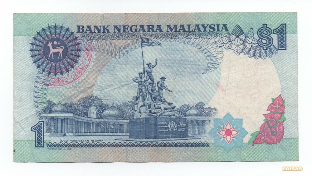 MALAYSIA 1 RINGGIT 1989 PICK 27 B LOOK SCANS