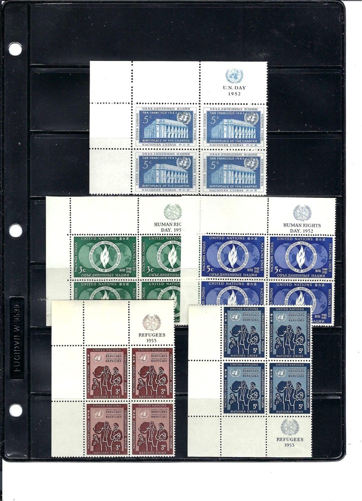 1952/1953 Assorted MIB's/4 - Mint LIGHT Hinged Condition (2101)