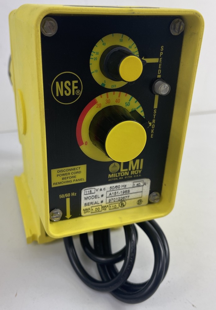 LMI MILTON ROY ELECTROMAGNETIC DOSING PUMP AA151-85HV