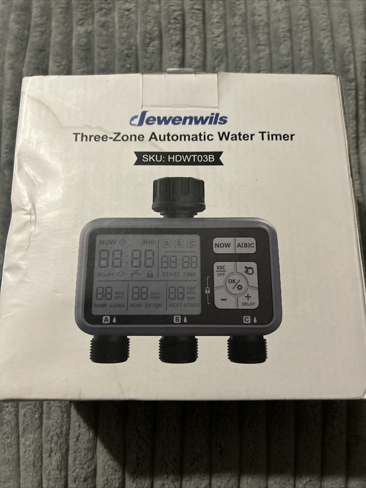 DEWENWILS 3 Zone Automatic Water Timer, Programmable