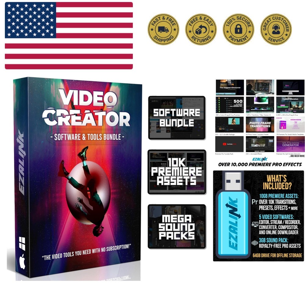 Video Editing Software Pack | Editor, YouTube Downloader, MP3 MP4 Converter, ...