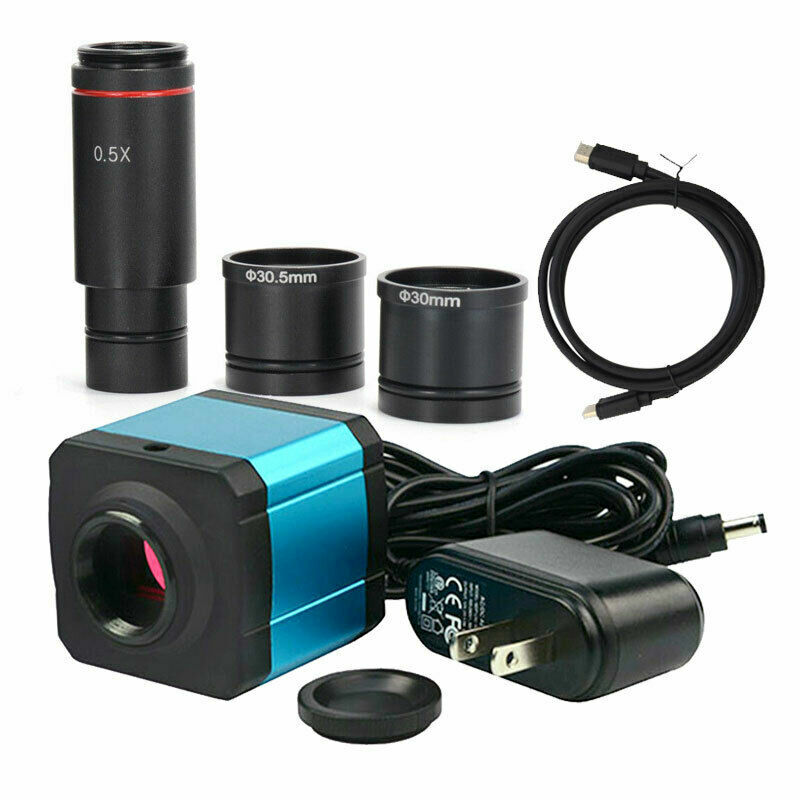 14MP USB /HDMI Microscope Digital Camera CCD Electronic Eyepiece W/Adapter lens