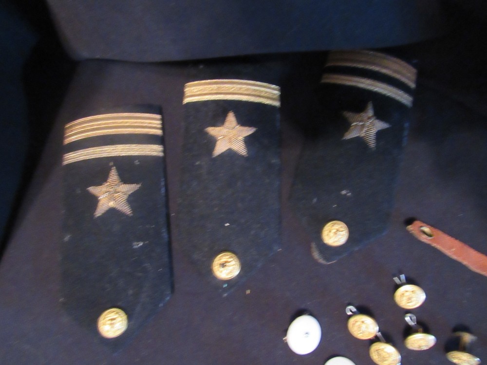 WW II Era Navy Buttons, Pins, 3 Arm Bars