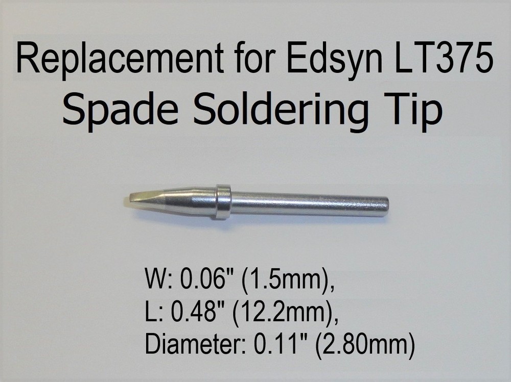 Replacement for EDSYN LT375 Soldering Tip, Replacement Spade Soldering Tip, New