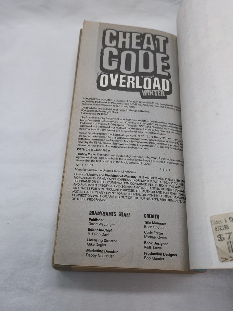 Bradygames Cheat Code Overload Winter 2010