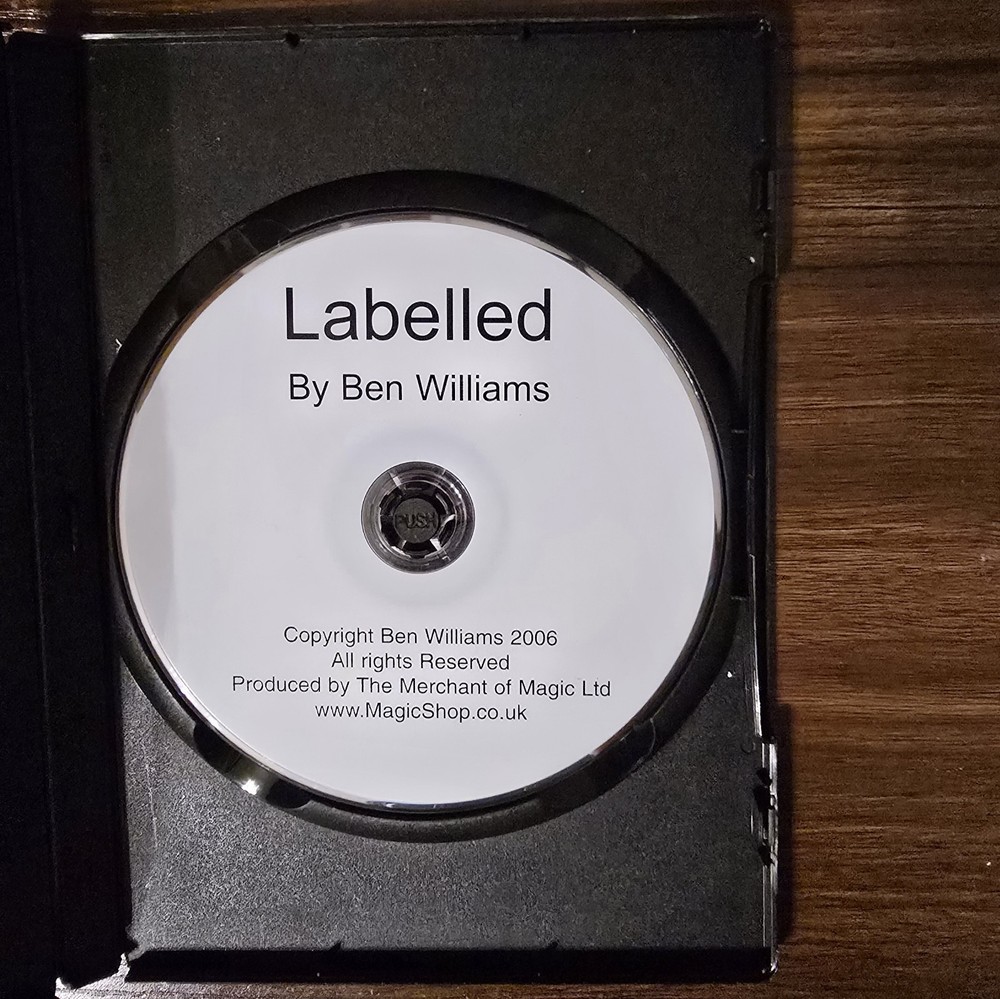 LABELLED by Ben Williams [DVD] Signed Label Inside Sealed Bottle (MAGIC TRICK)