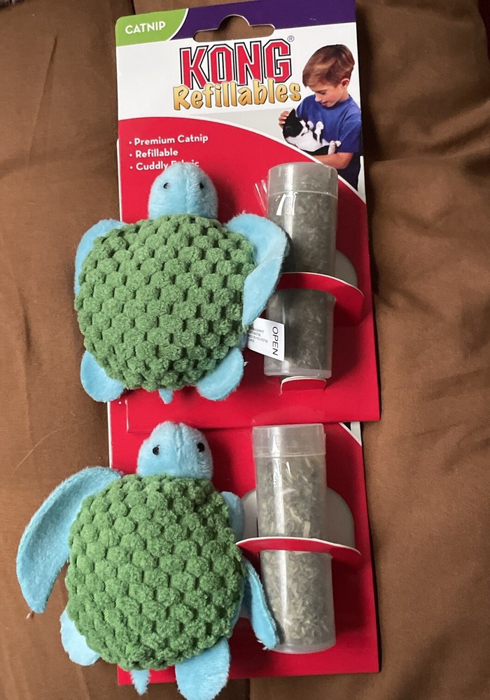 Kong Refillable Plush Catnip Turtle