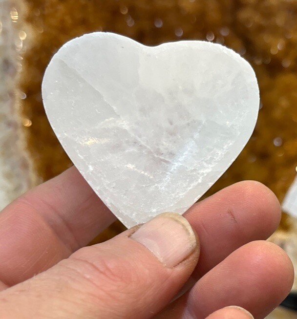 2” Selenite Bowl Heart Shape