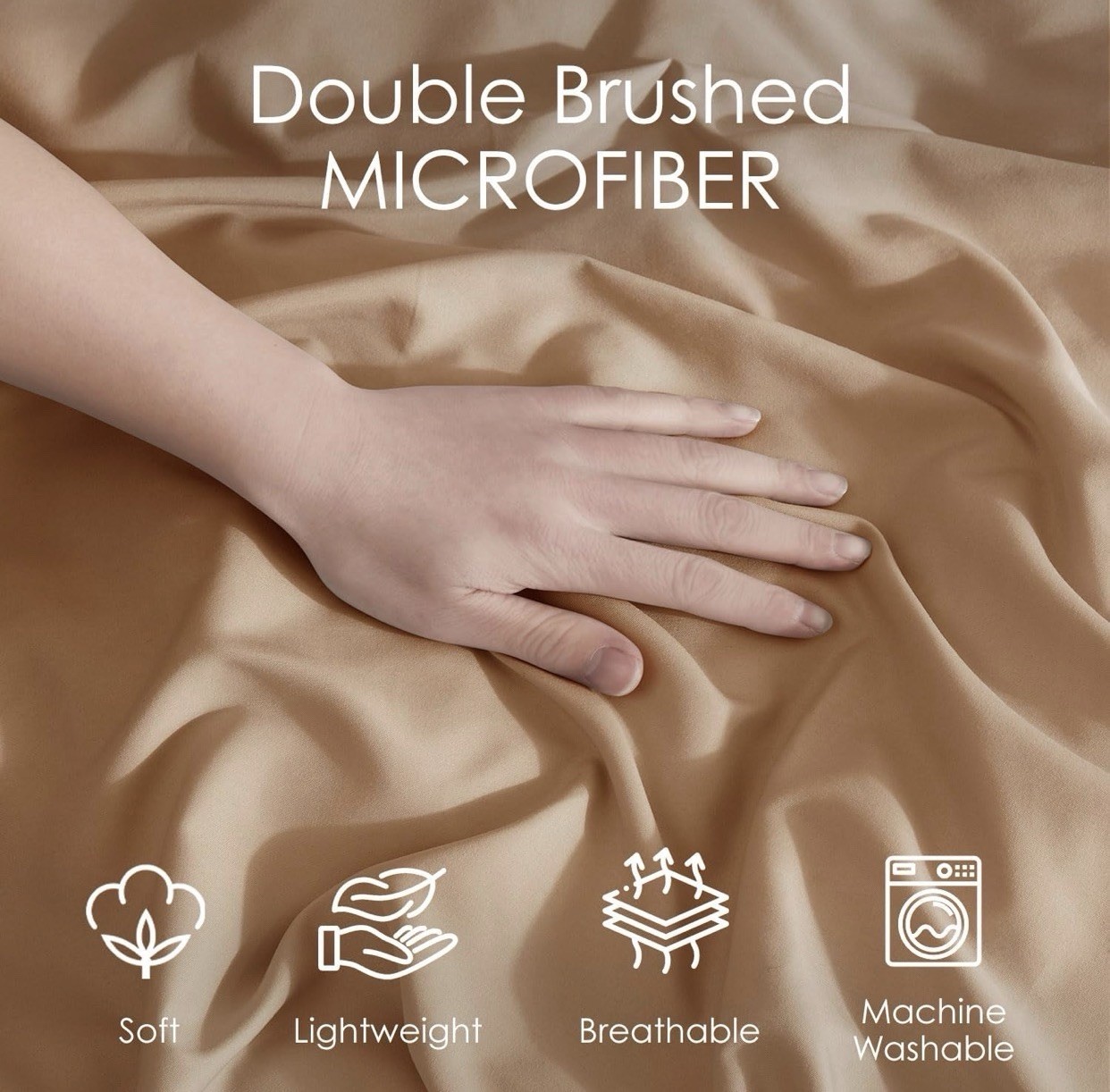 Mocha Brown Duvet Cover | Queen Size - 90” x 90” | 3 Piece Bedding Set