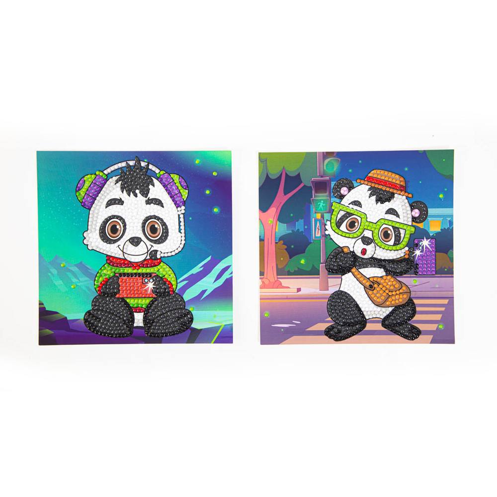 Diamond Dotz Panda Time! Diamond Painting Artwork Kit