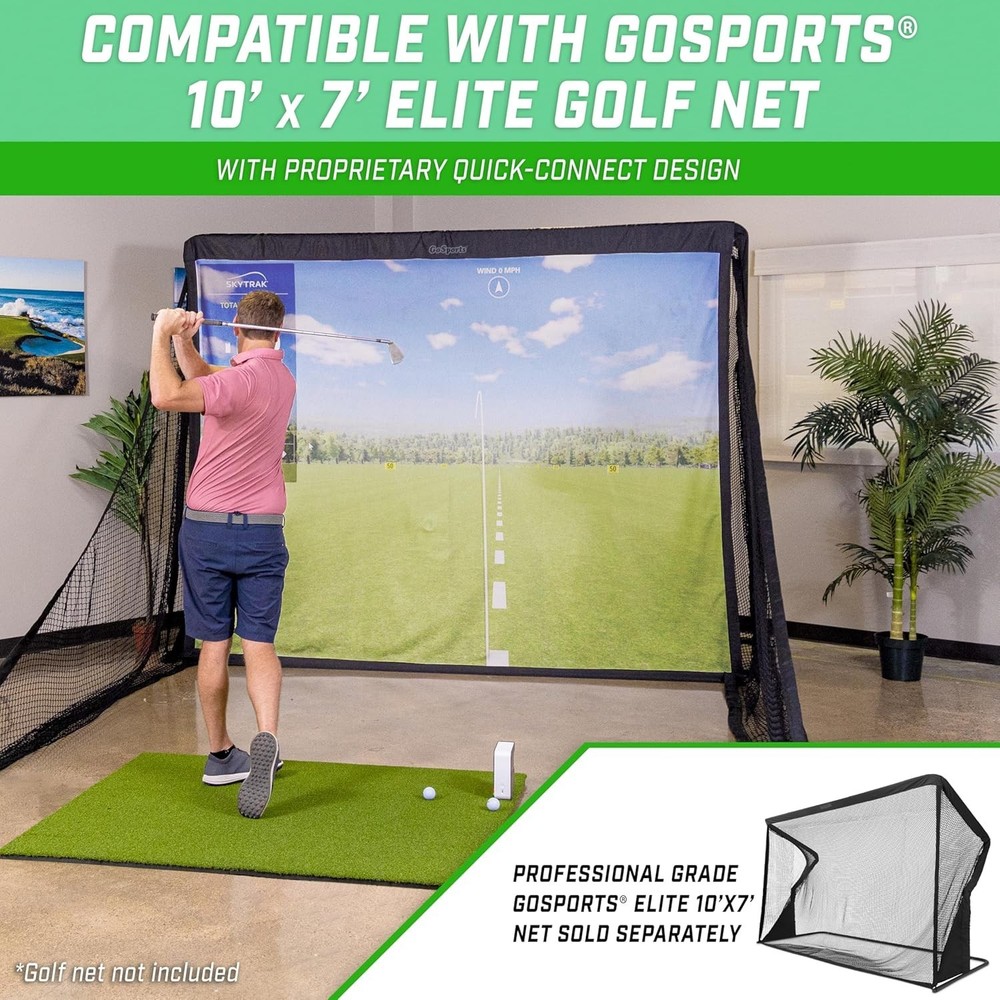 High-Definition Golf Simulator Projector Screen: 6.5 ft & 9 ft Options Available