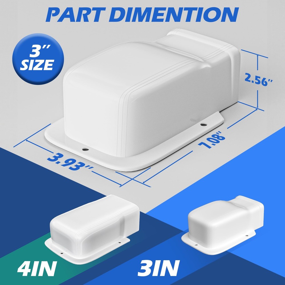 TAKTOPEAK 3" Width Wall Cover, Mini Split Line Set Cover width, White