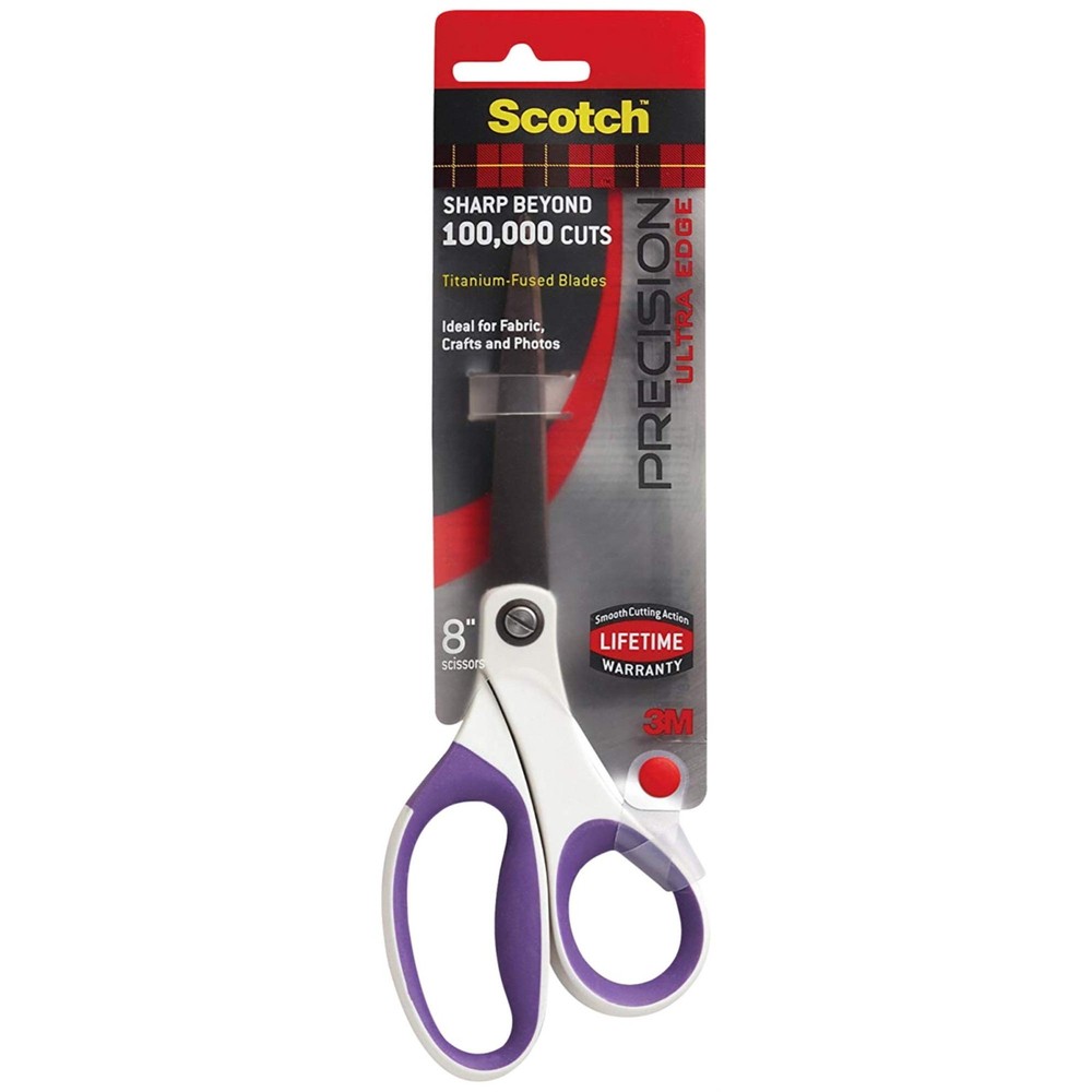 Precision UltraEdge Titanium Scissors, Pointed Tip, 8 Inch, Assorted Colors