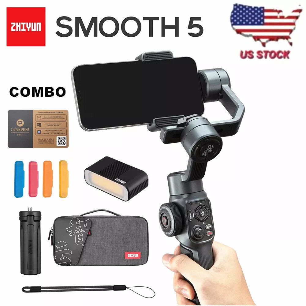 Zhiyun Smooth 5 Combo Kit 3-Axis Smartphone Gimbal Stabilizer for iPhone Android