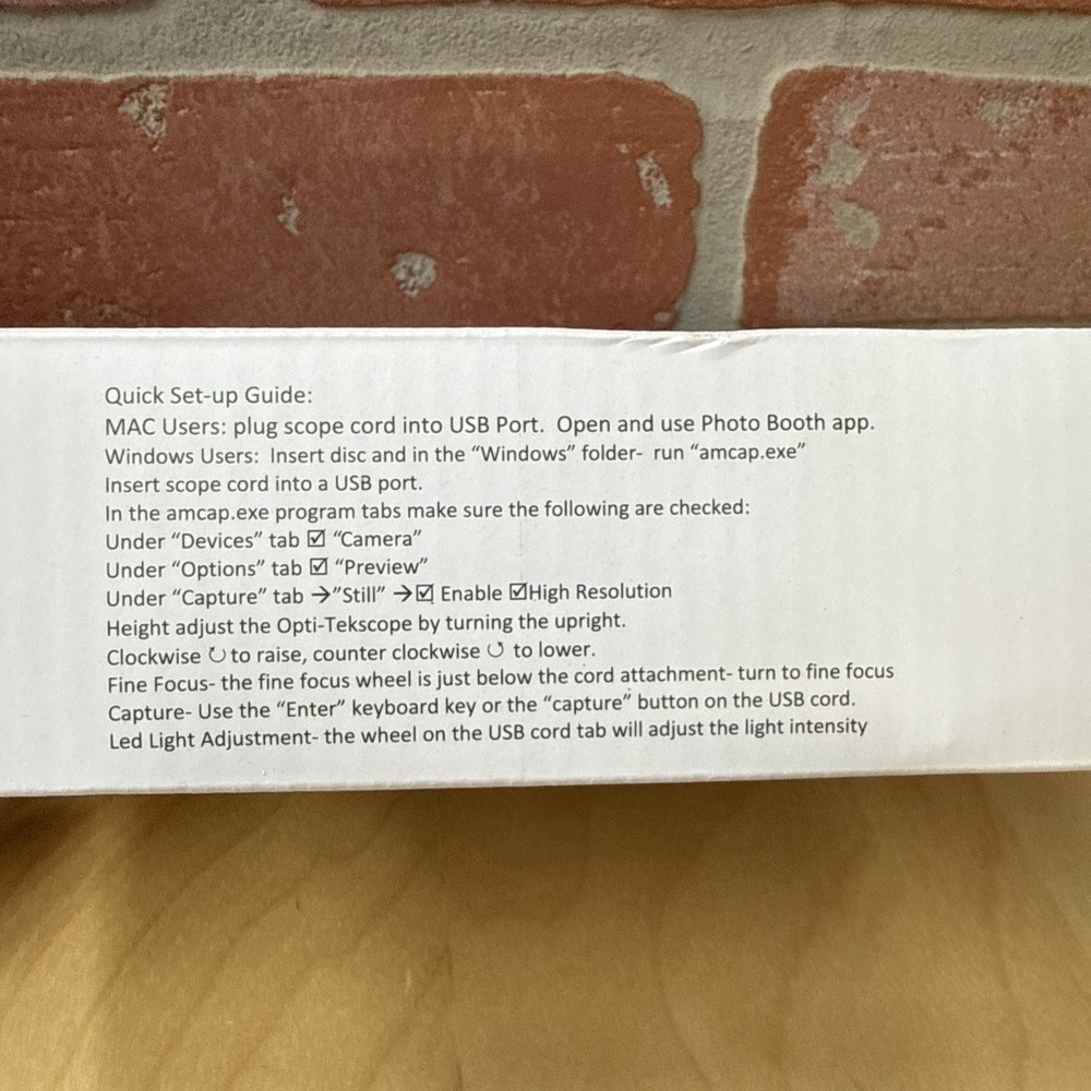 Opti-Tek Scope Digital USB Microscope Camera- Advanced CMOS Sensor