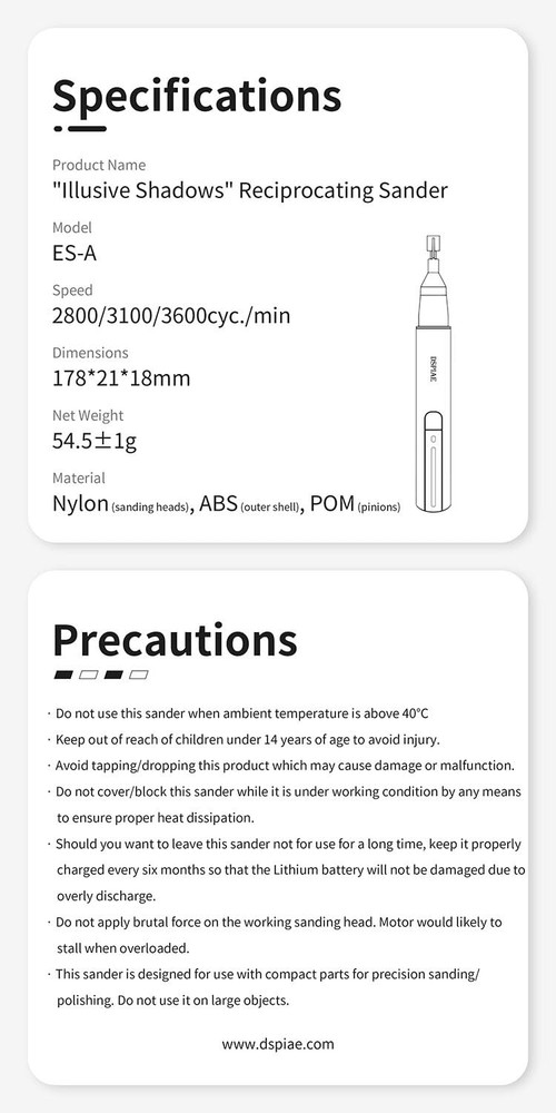 Electric Reciprocating Sander â€“ Precision Multi-Speed Sanding Tool with Fin...